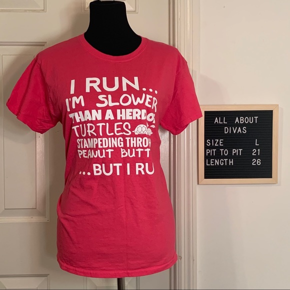 Gildan Tops - 🔥3/$20 Sale🔥 NWOT Funny Running Shirt Gildan Size Large